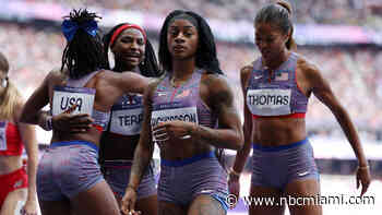 Miami's ‘TeeTee' Terry and the US women post top time in 4x100m relay opening round in Paris
