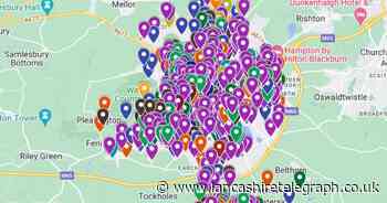 Every crime in Blackburn with Darwen in June mapped