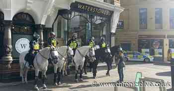 Newcastle city centre protests LIVE: Updates as huge police presence at pre-planned demonstrations