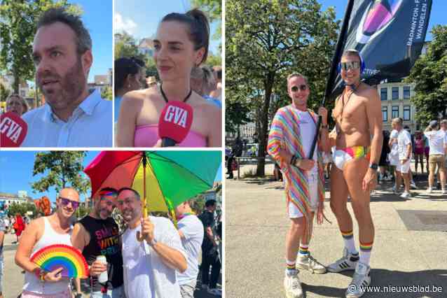 LIVE. Elisabeth Lucie Baeten en Jens Dendoncker wandelen mee in Pride Parade: “We gaan feestvieren, maar het blijft een protestdag”
