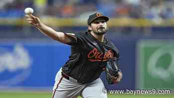 Zach Eflin goes 7 scoreless innings as Orioles beat Rays 4-1 and move into 1st place in AL East