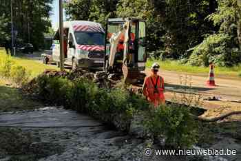 Problemen door lengtebreuk in  waterleiding in Linkhout en Zelem