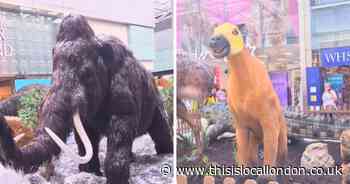 Prehistoric animals 'take over' Romford shopping centre