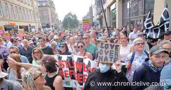 Newcastle city centre protests LIVE: Crowds cleared after huge counter protest amid strict police orders