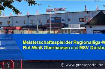 POL-OB: RWO gegen MSV Duisburg - Konzept der Polizei ist aufgegangen