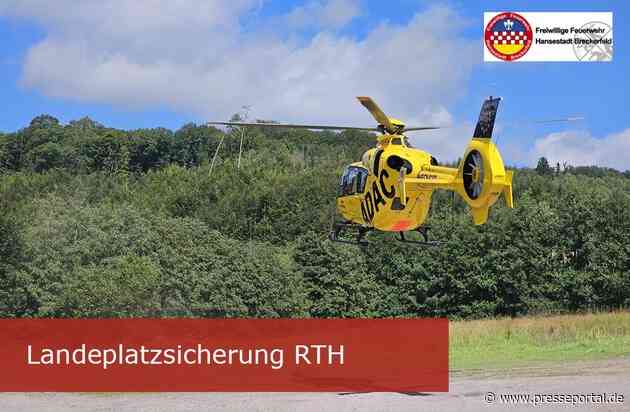 FW-EN: Fahrradfahrer stürzt an Ennepetalsperre - Landeplatzsicherung für Rettungshubschrauber