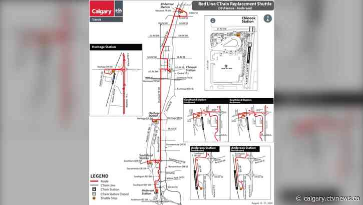 Red Line closed from Anderston to 39 Avenue for weekend maintenance work