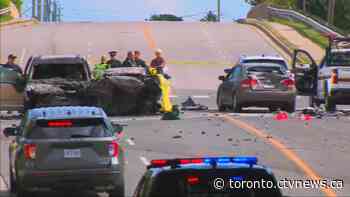 1 dead, 8 in hospital after multi-vehicle collision in Oshawa