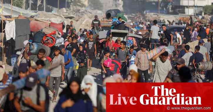 Israel-Gaza war: thousands evacuate Khan Younis as Israeli tanks return to city – as it happened
