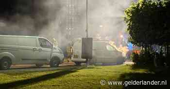 Bestelwagen in brand in Westervoort