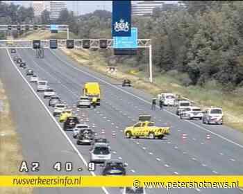Lange file op A2 door ongeluk bij Abcoude