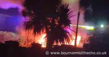 WATCH: Smoke billows from late-night car fire in Bournemouth