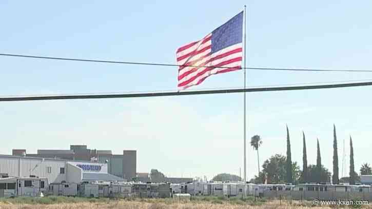 California business warned over massive American flag