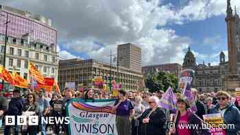 Anti-racism protesters gather across Scotland