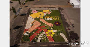 Een kleurrijk bloemenmozaïek voor de Tour de France Femmes