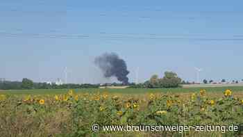 Rauchsäule in Adersheim - Heckenbrand steckt Holzunterstand an