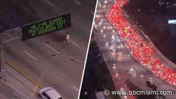 Traffic stalled on I-95 after deadly crash in Broward County
