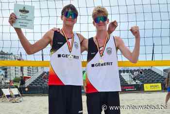 Fre en Lou kronen zich tot Belgisch kampioen beachvolley bij U16
