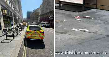 Pictures from scene after girl, 11, and woman, 34, stabbed in Leicester Square