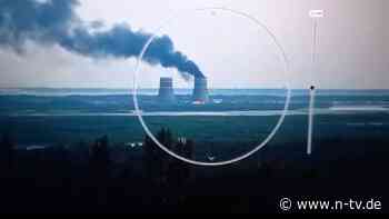 Durch mehrstündigen Brand: Kühlturm von AKW Saporischschja ist schwer beschädigt