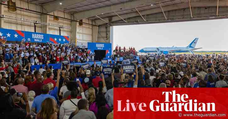 US election live: former House speaker urges Trump to ‘stop questioning’ size of Harris’s crowds