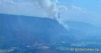 Hullcar Mountain wildfire in North Okanagan now held