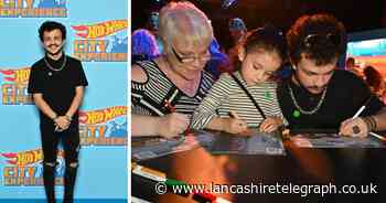 Blackburn soap star Alex Bain enjoys launch of Hot Wheels City Experience with family