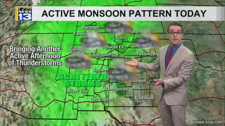 Widespread rain around New Mexico in the short term