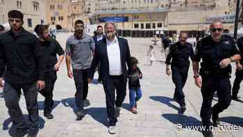 Eklat in Jerusalem: Rechtsextremer Polizeiminister provoziert auf dem Tempelberg