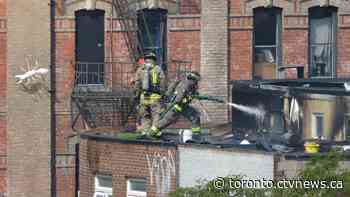 No injuries after firefighters put out flames on roof of Queen West building