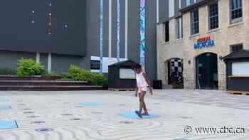 This musical pavement in Cambridge was inspired by the Grand River