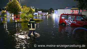 Volle Keller, überflutete Straßen: Unwetter über Deutschland