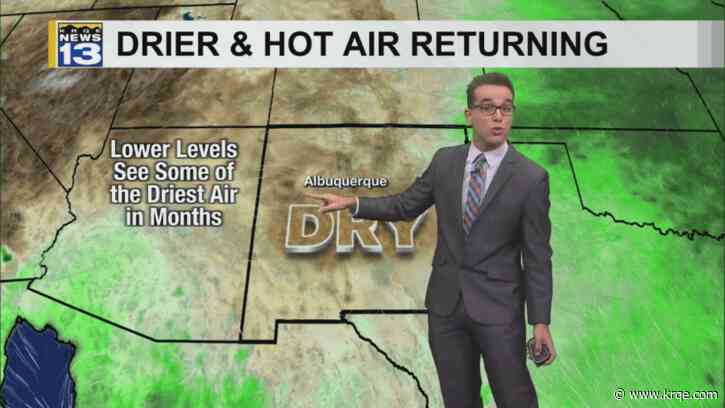 Drier & seasonably warm temperatures around New Mexico
