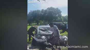 Speeding Tesla driver may have caused multi-vehicle crash that left 2 dead in Broward