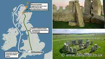 Stonehenge's Altar Stone is SCOTTISH: Pivotal rock was sourced in the Orcadian Basin before being transported 460 miles to its final resting place in Wiltshire 5,000 years ago, study claims
