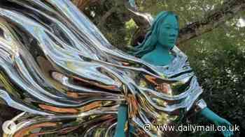 Mark Zuckerberg unveils bizarre statue of wife Priscilla