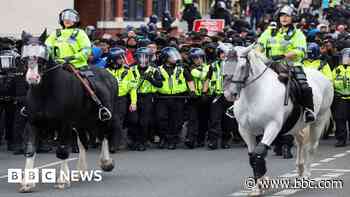 Man denies throwing bottle at police during disorder
