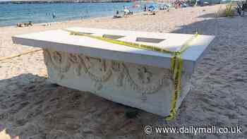 Odd-looking table at beach bar turns out to be 1,700-year-old Roman coffin