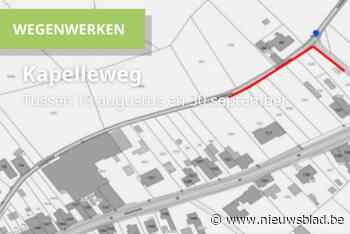Tijdelijke verkeersmaatregelen door werken in Kapelleweg