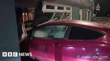Car ploughs through restaurant window for third time