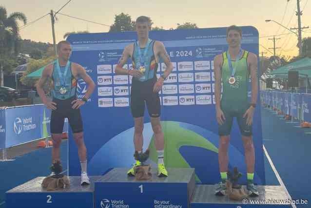 Stef Corthouts pakt in Australië wereldtitel sprintduatlon bij beloften