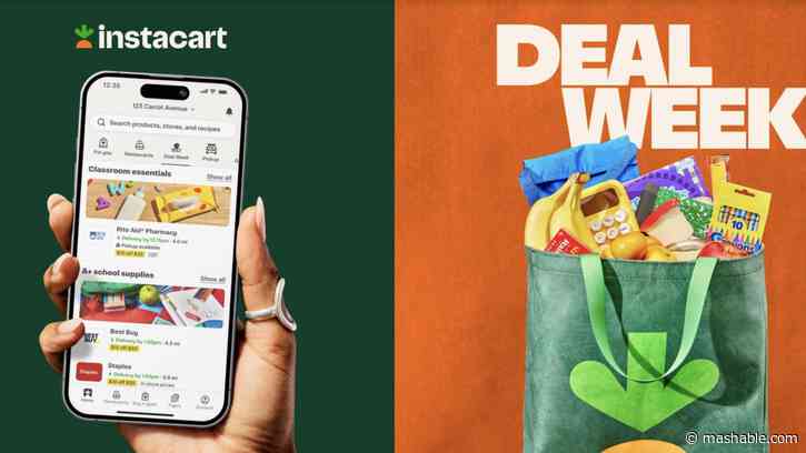 Save up to 25% off classroom essentials during Instacart's Back-To-School Deal Week