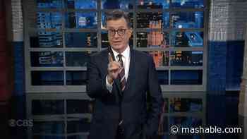 Stephen Colbert runs through weirdest bits of the Musk/Trump X interview