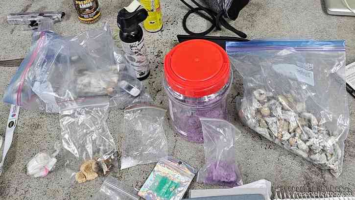 Coquitlam RCMP seize drugs, stolen good and weapons from stolen vehicle