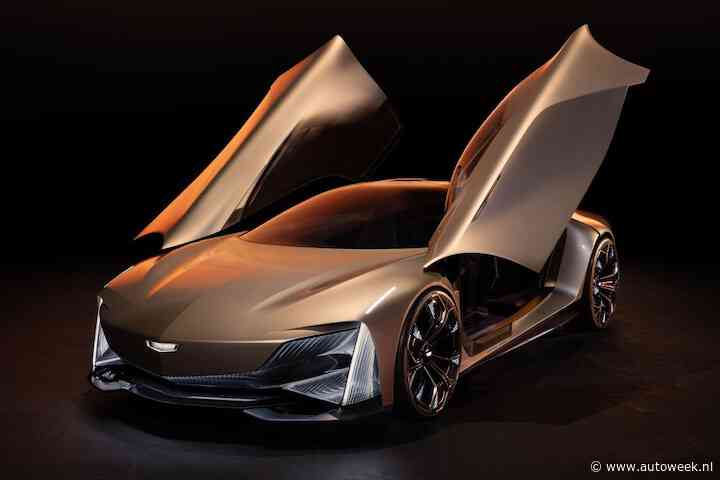 Cadillac Opulent Velocity: uithangbord met twee karakters