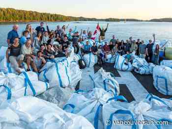 'Like a slow-motion oil spill': B.C. tour guides haul 32.5 tonnes of plastic debris from ocean