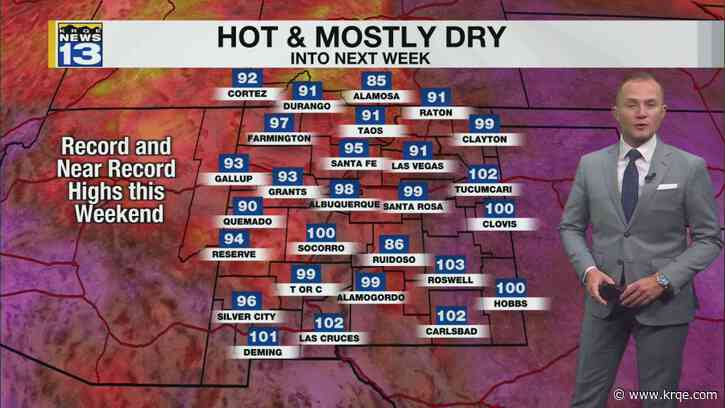 Record heat and storm chances this weekend