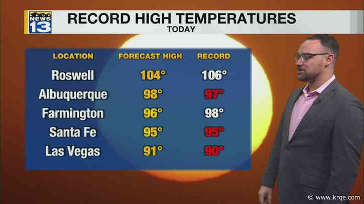 Some storms and record breaking heat through the weekend