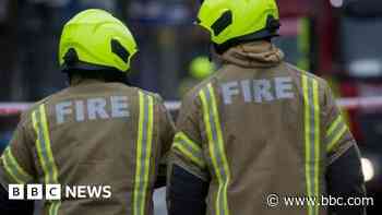 Firefighters tackle blaze in two farm buildings