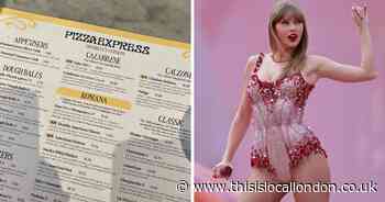 LeggERA Tour - popular pizza restaurant rebrands menu in Taylor Swift's honour